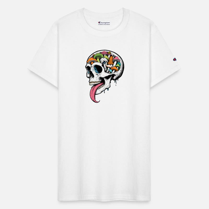 Mushroom Skull Trip – Psychedelic Art Tee