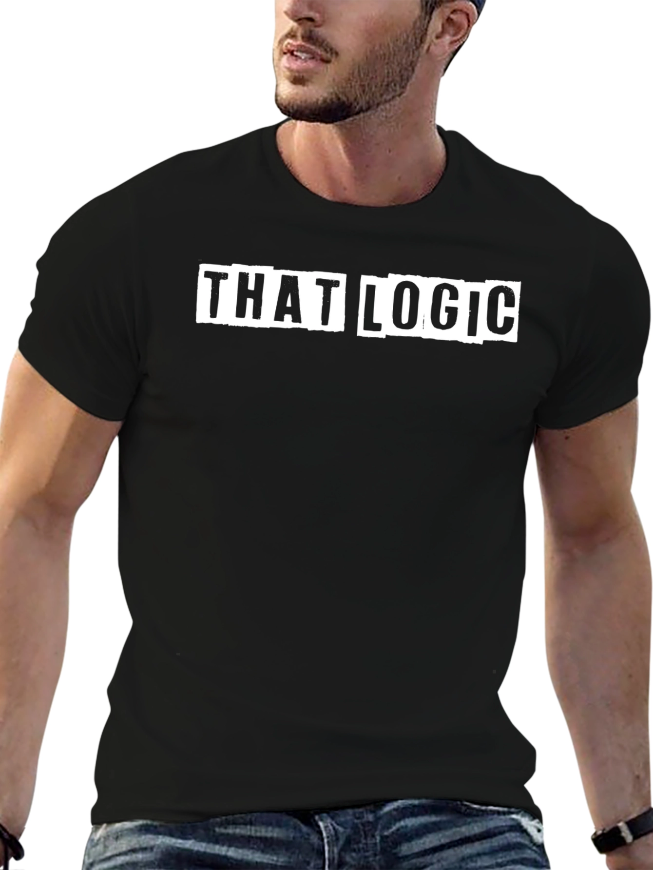 That Logic Mens Black Graphic T-Shirt