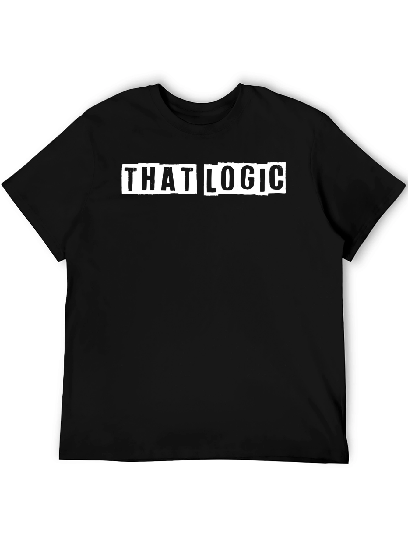 That Logic Mens Black Graphic T-Shirt