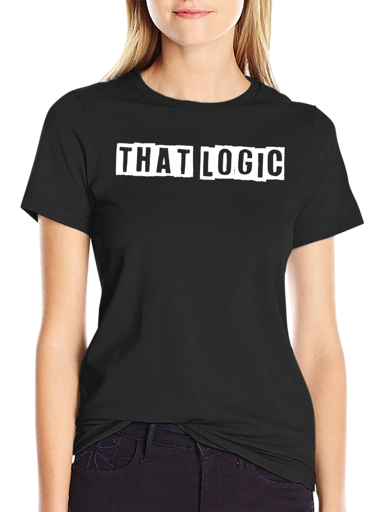 That Logic Mens Black Graphic T-Shirt