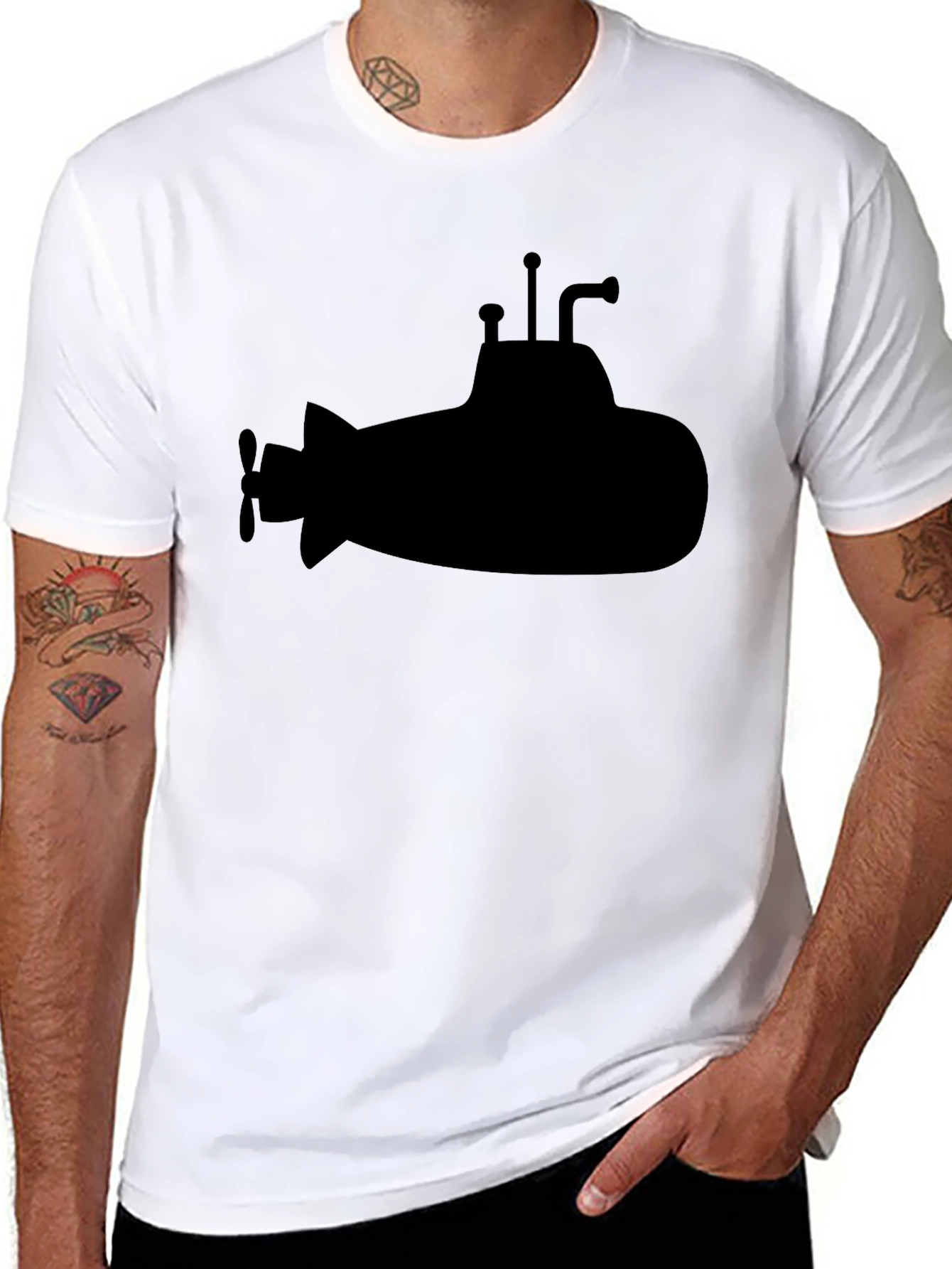 Submarine Graphic T-Shirt - Black Cotton Tee