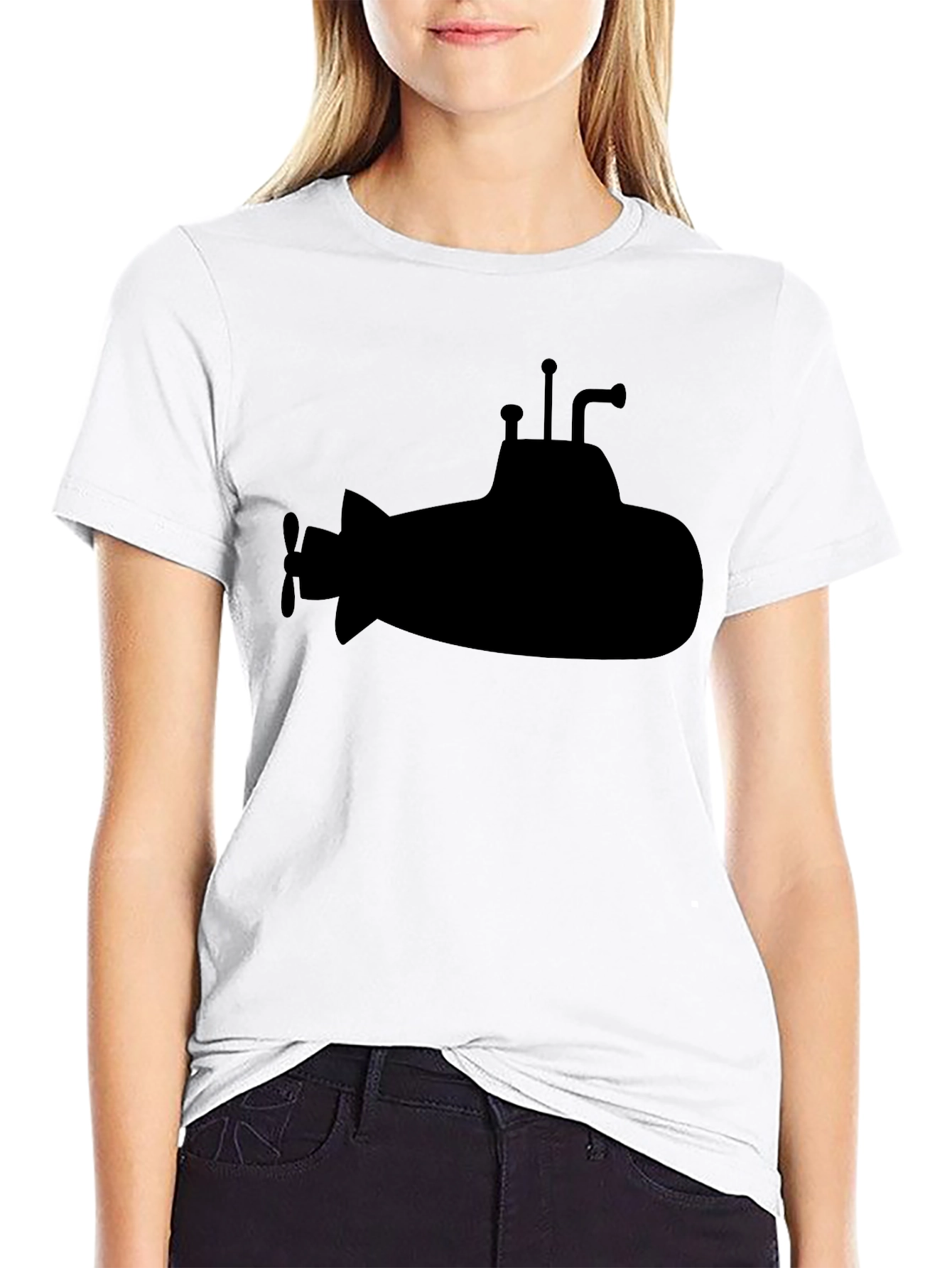 Submarine Graphic T-Shirt - Black Cotton Tee