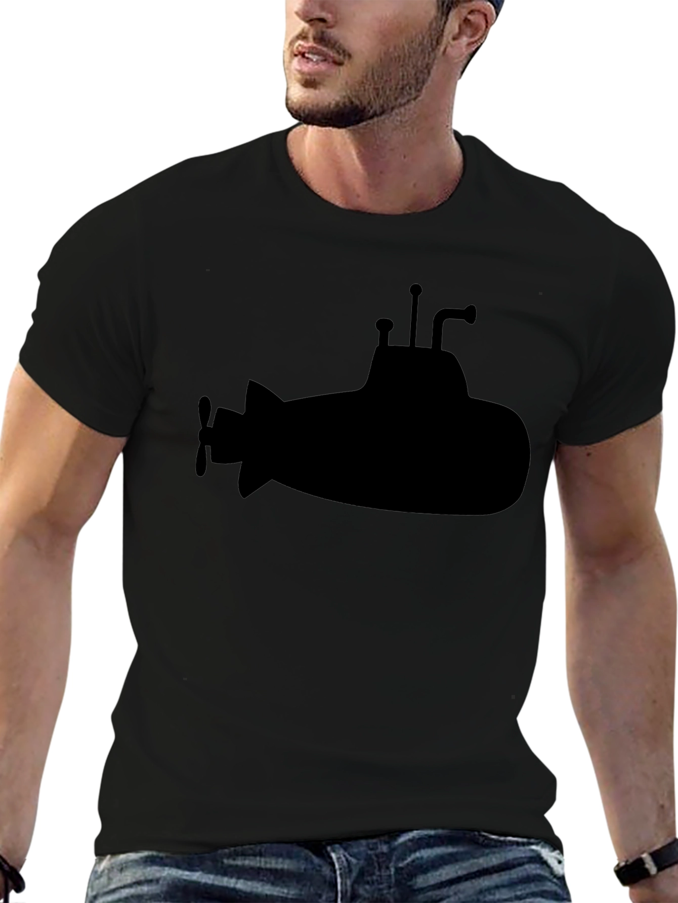 Submarine Graphic T-Shirt - Black Cotton Tee