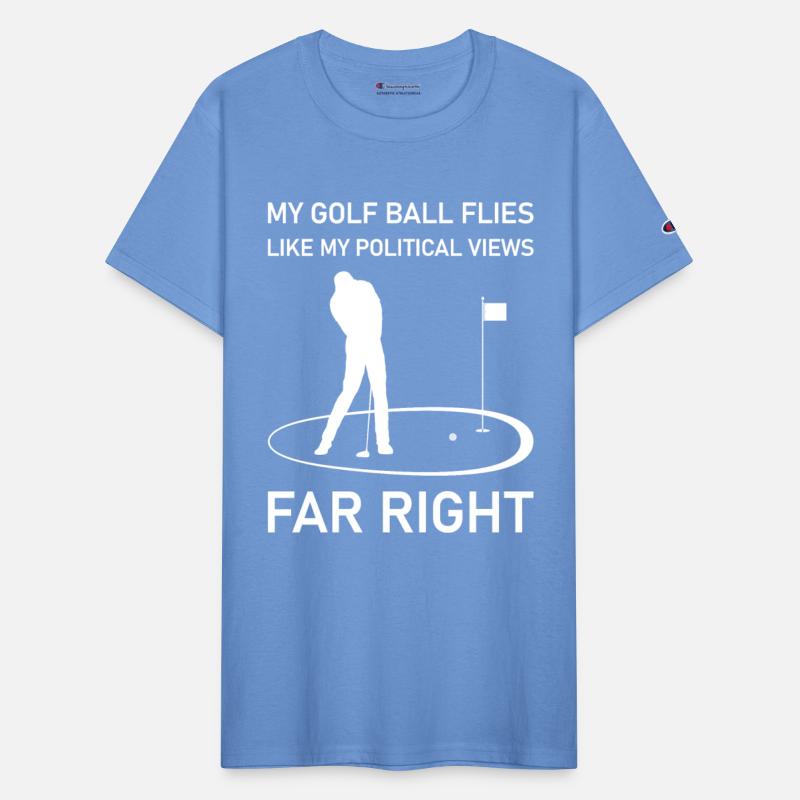My golf ball flies like my political views