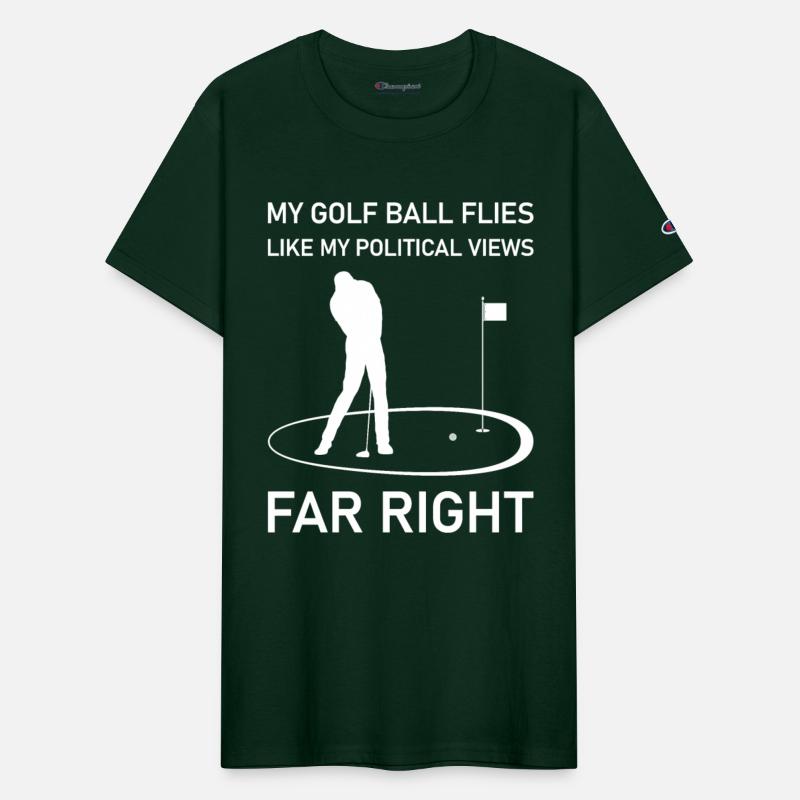 My golf ball flies like my political views
