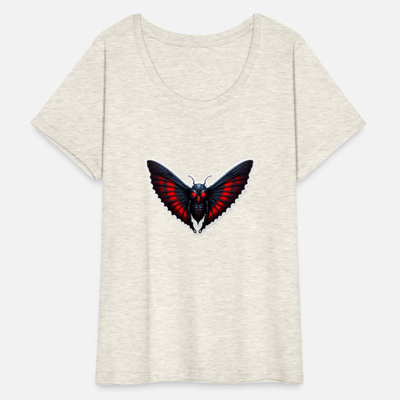 Mysterious Red-Eyed Moth Illustration