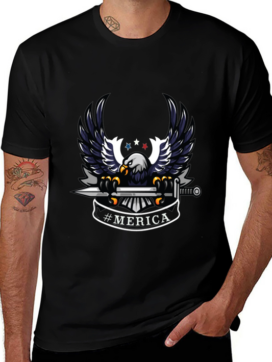 Patriotic #Merica Eagle T-Shirt