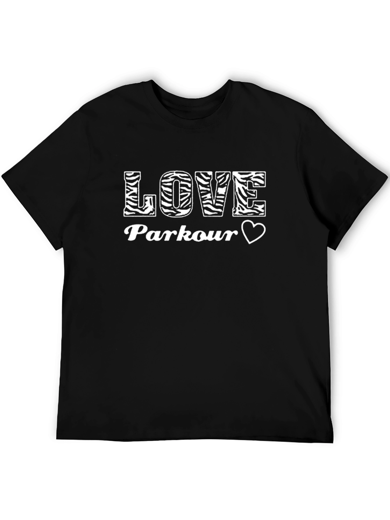 LOVE Parkour Zebra Print Graphic T-Shirt