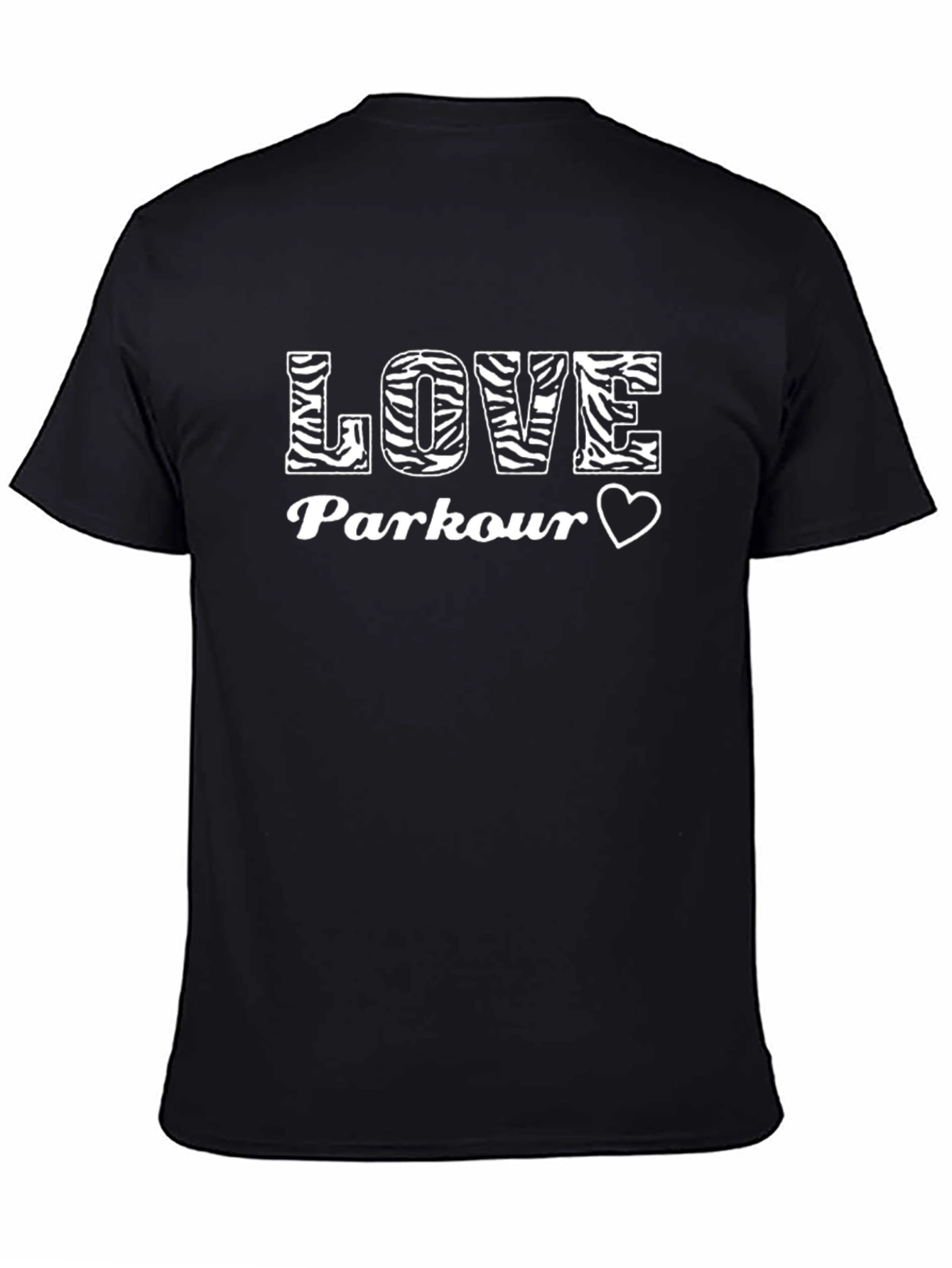LOVE Parkour Zebra Print Graphic T-Shirt