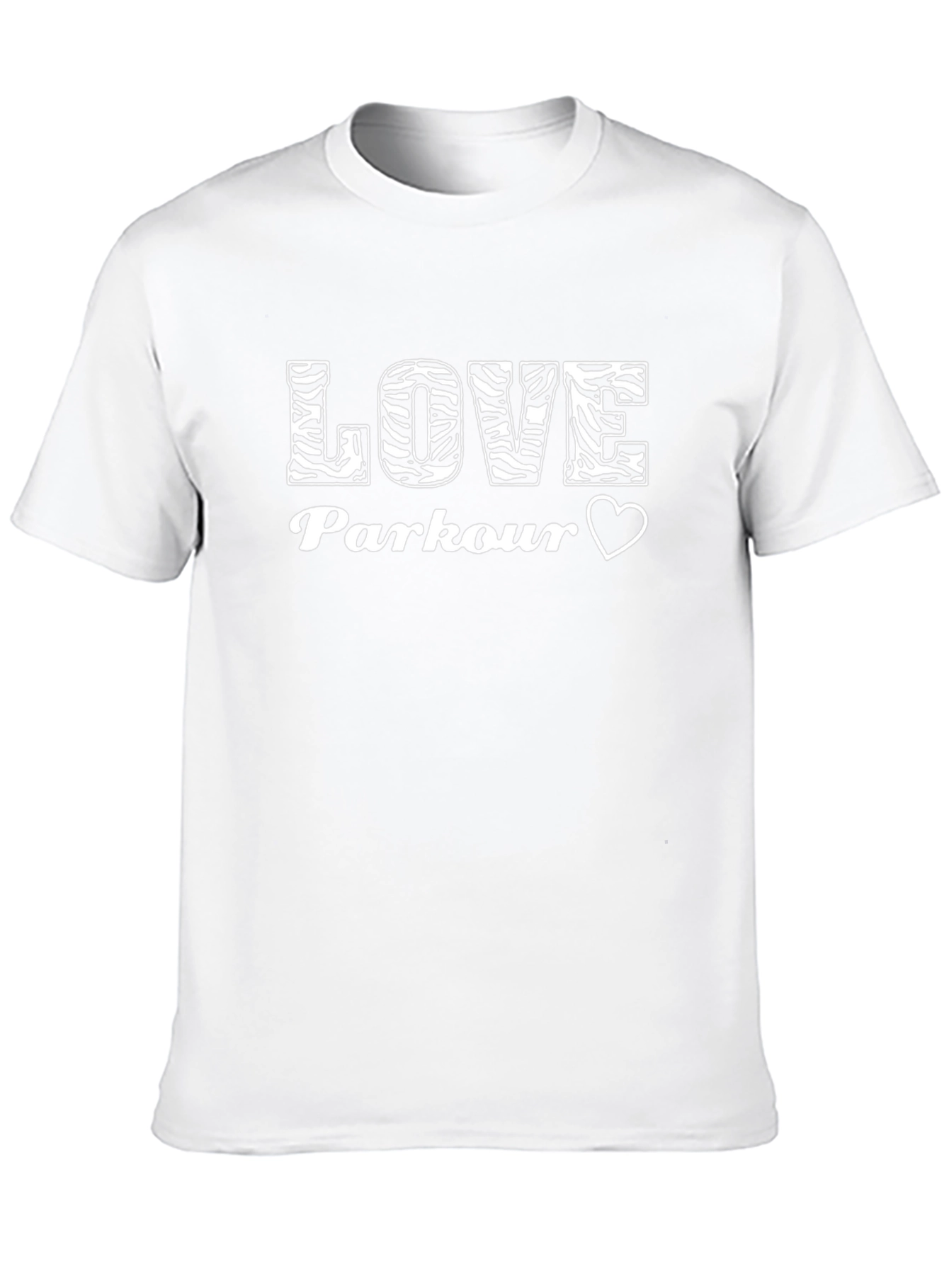 LOVE Parkour Zebra Print Graphic T-Shirt