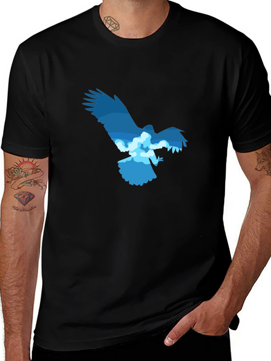 Eagle Sky Graphic Black T-Shirt