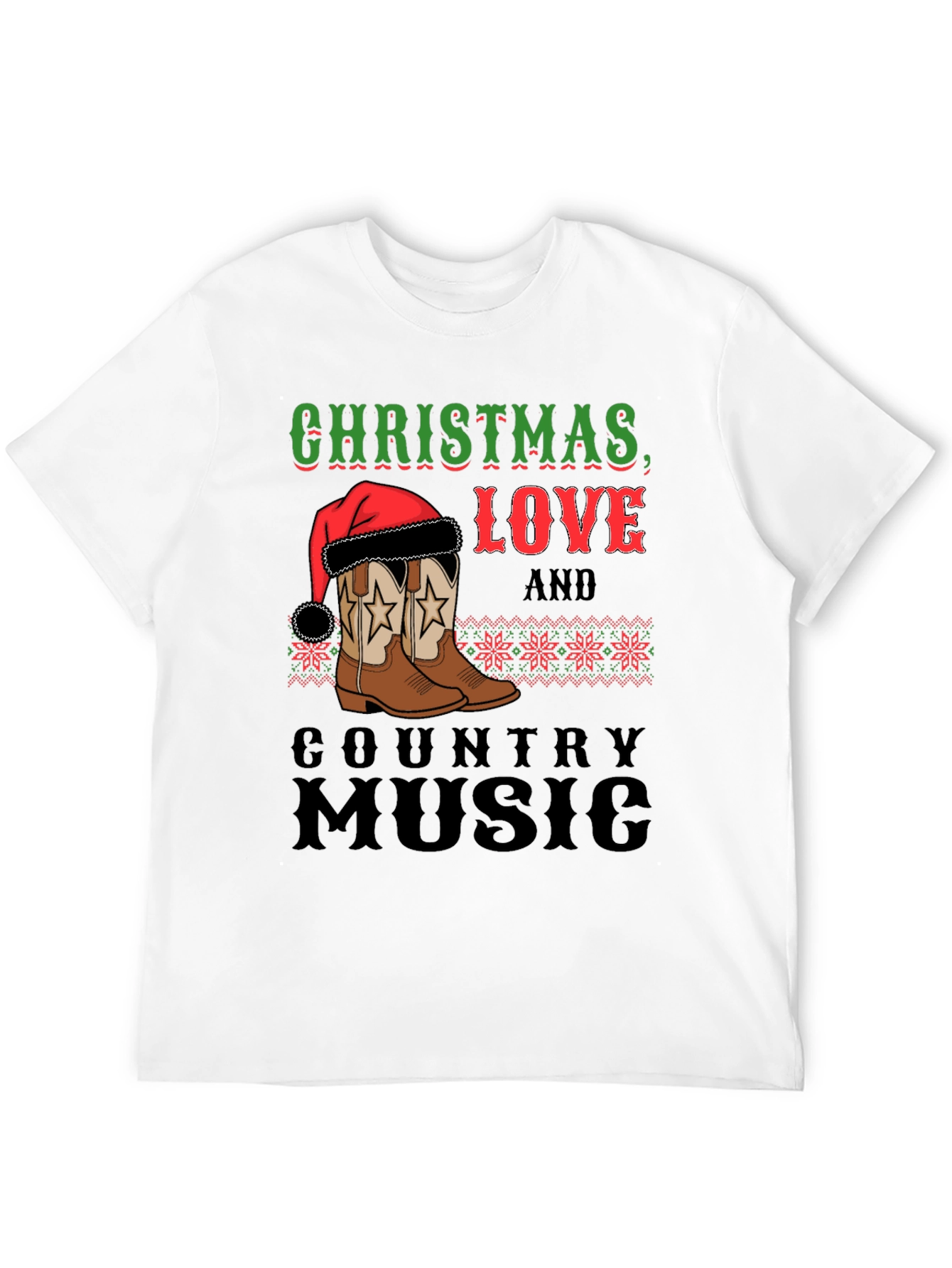 Christmas Love Country Music Graphic Tee