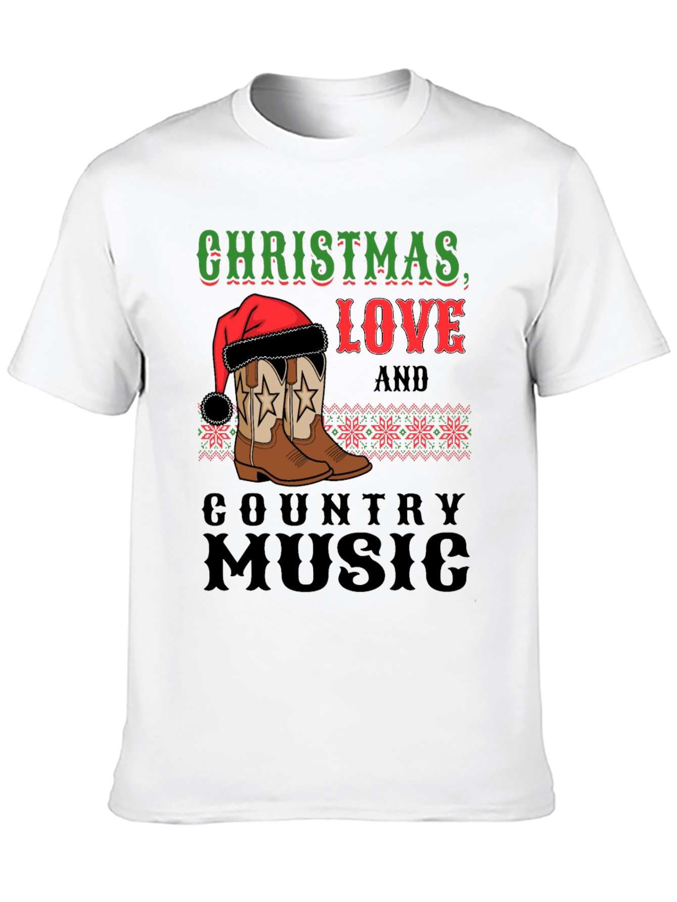 Christmas Love Country Music Graphic Tee