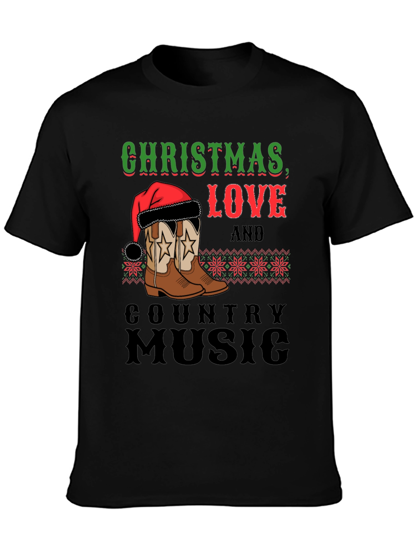Christmas Love Country Music Graphic Tee