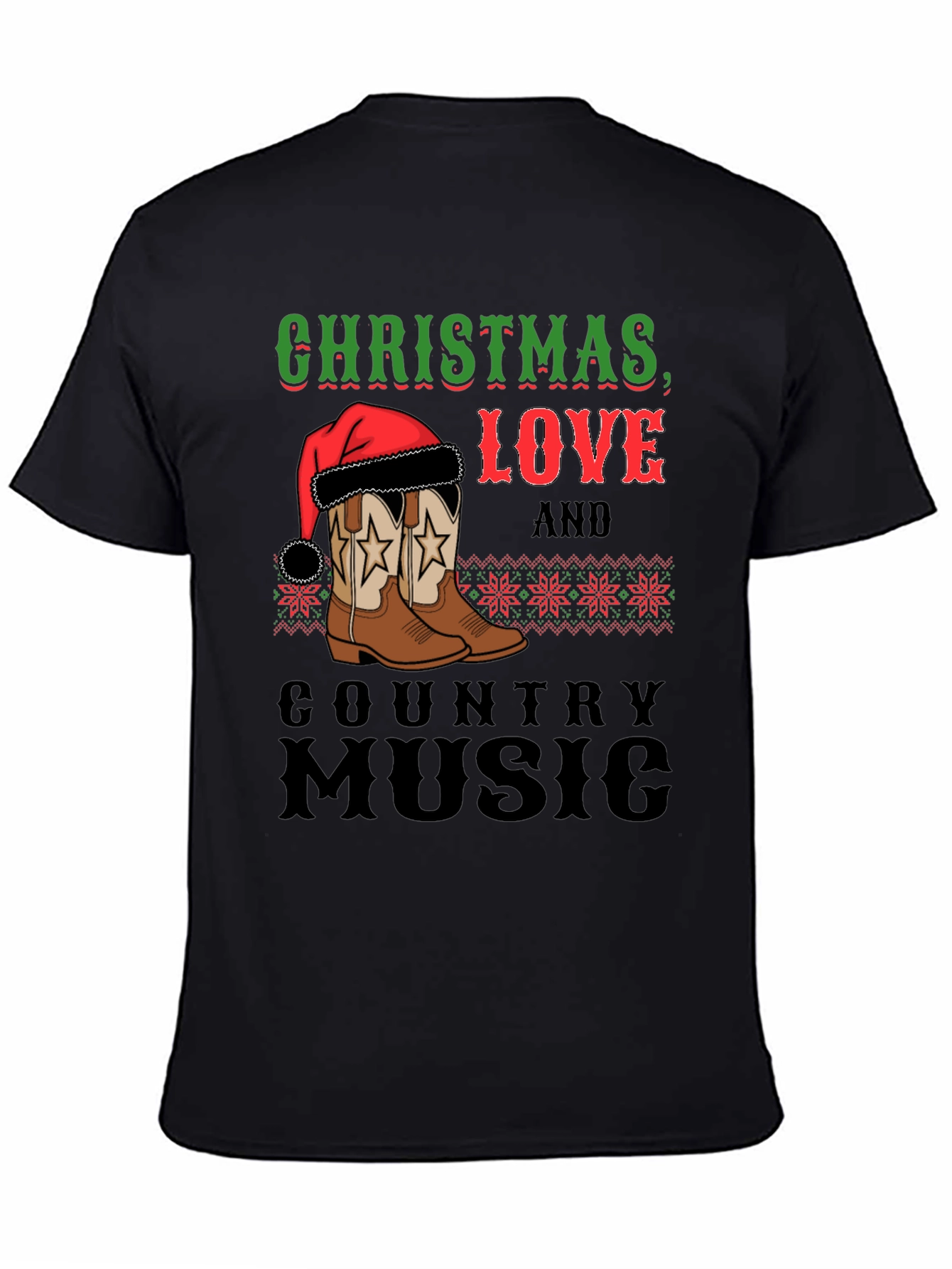 Christmas Love Country Music Graphic Tee