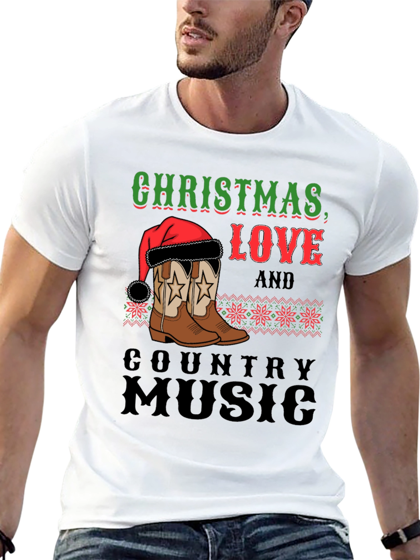Christmas Love Country Music Graphic Tee