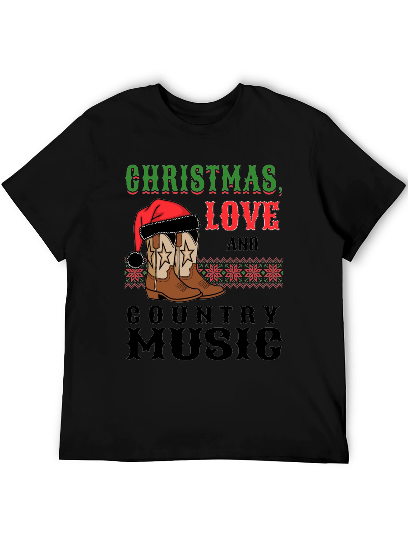 Christmas Love Country Music Graphic Tee