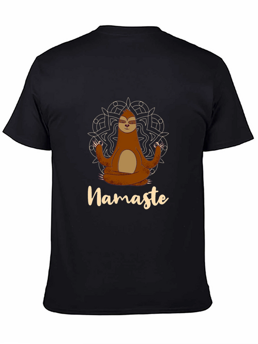 Namaste Sloth Black T-Shirt