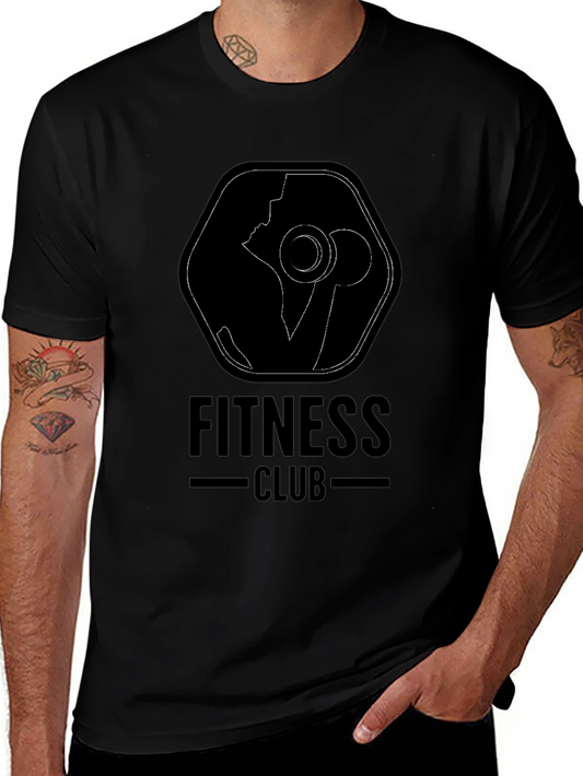 Fitness Club Graphic Tee - Black