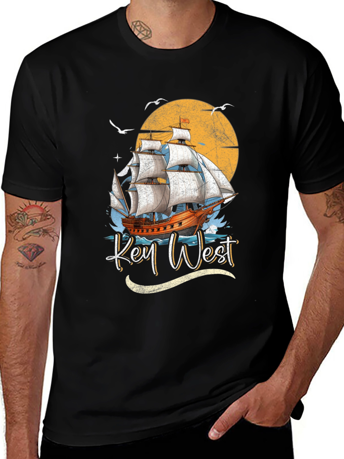 Key West Sailboat Graphic T-Shirt