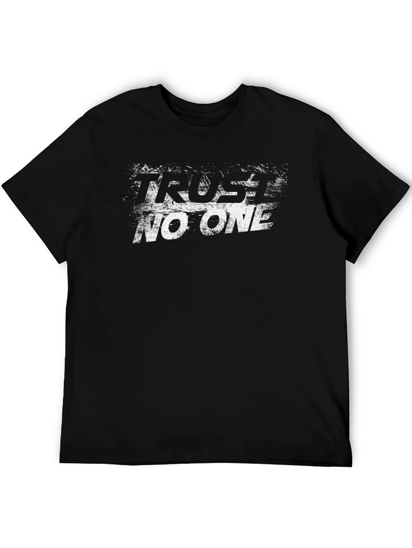 Trust No One Graphic T-Shirt - Black Cotton Tee