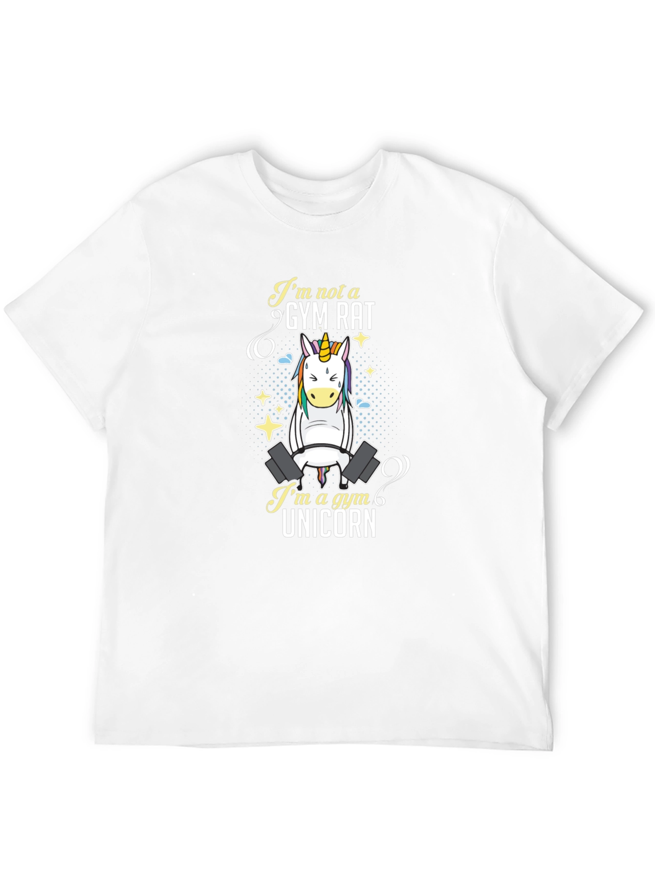 Gym Unicorn Graphic T-Shirt - Black