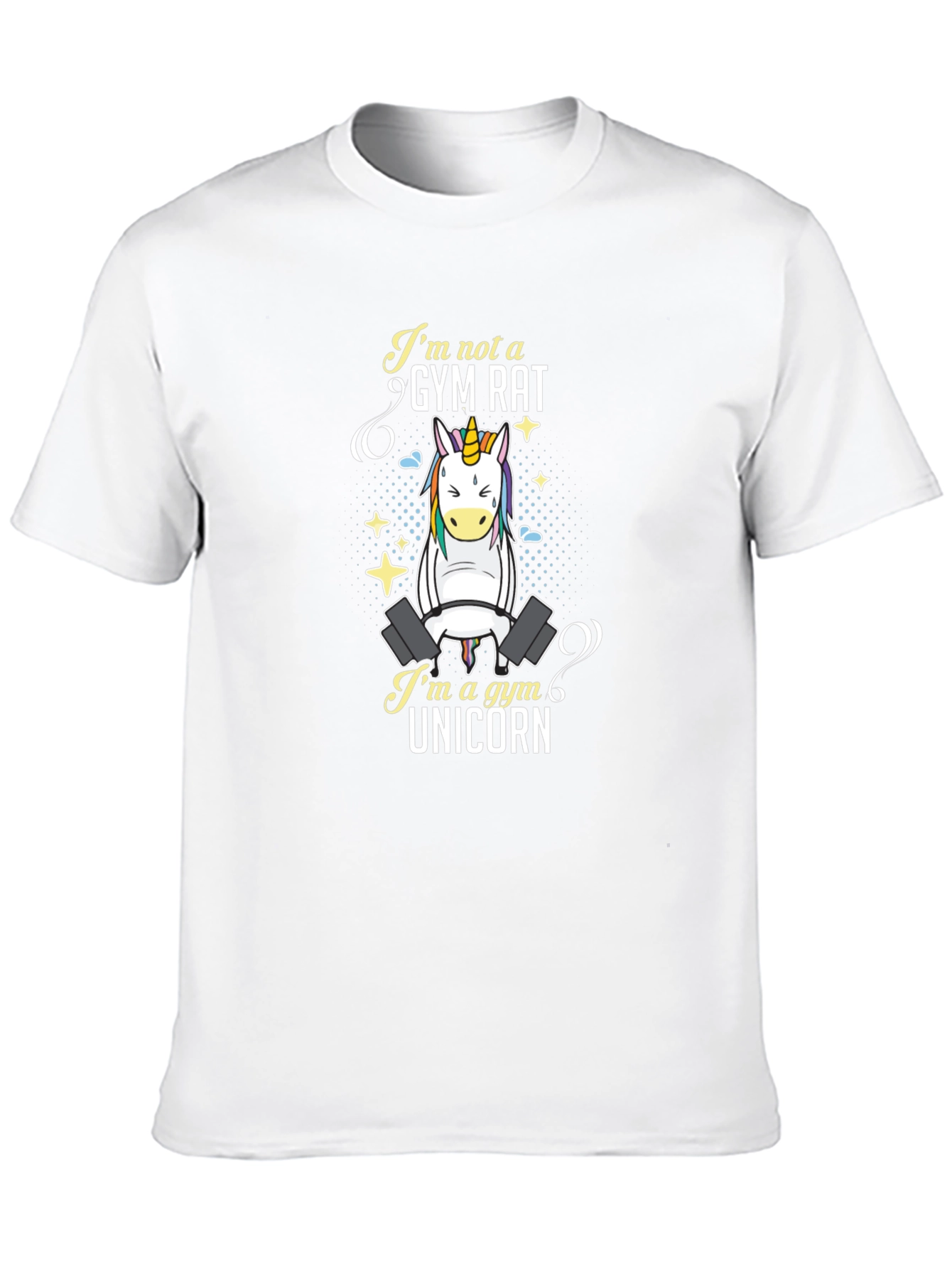 Gym Unicorn Graphic T-Shirt - Black