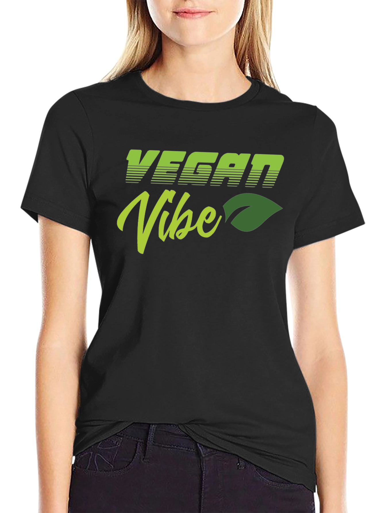Vegan Vibe Black T-Shirt - Stylish & Comfortable