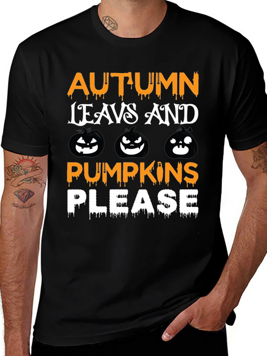 Autumn Leaves & Pumpkins Graphic Tee