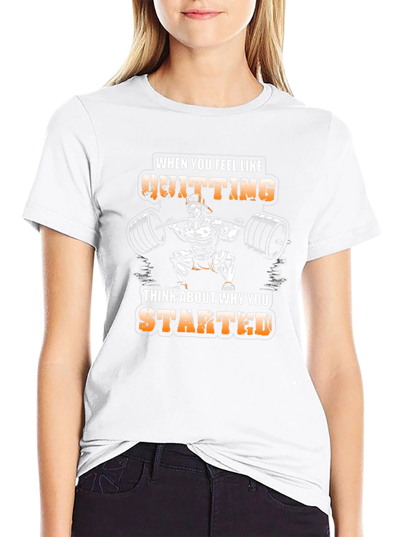 Motivational Gym T-Shirt - Quitting vs Starting