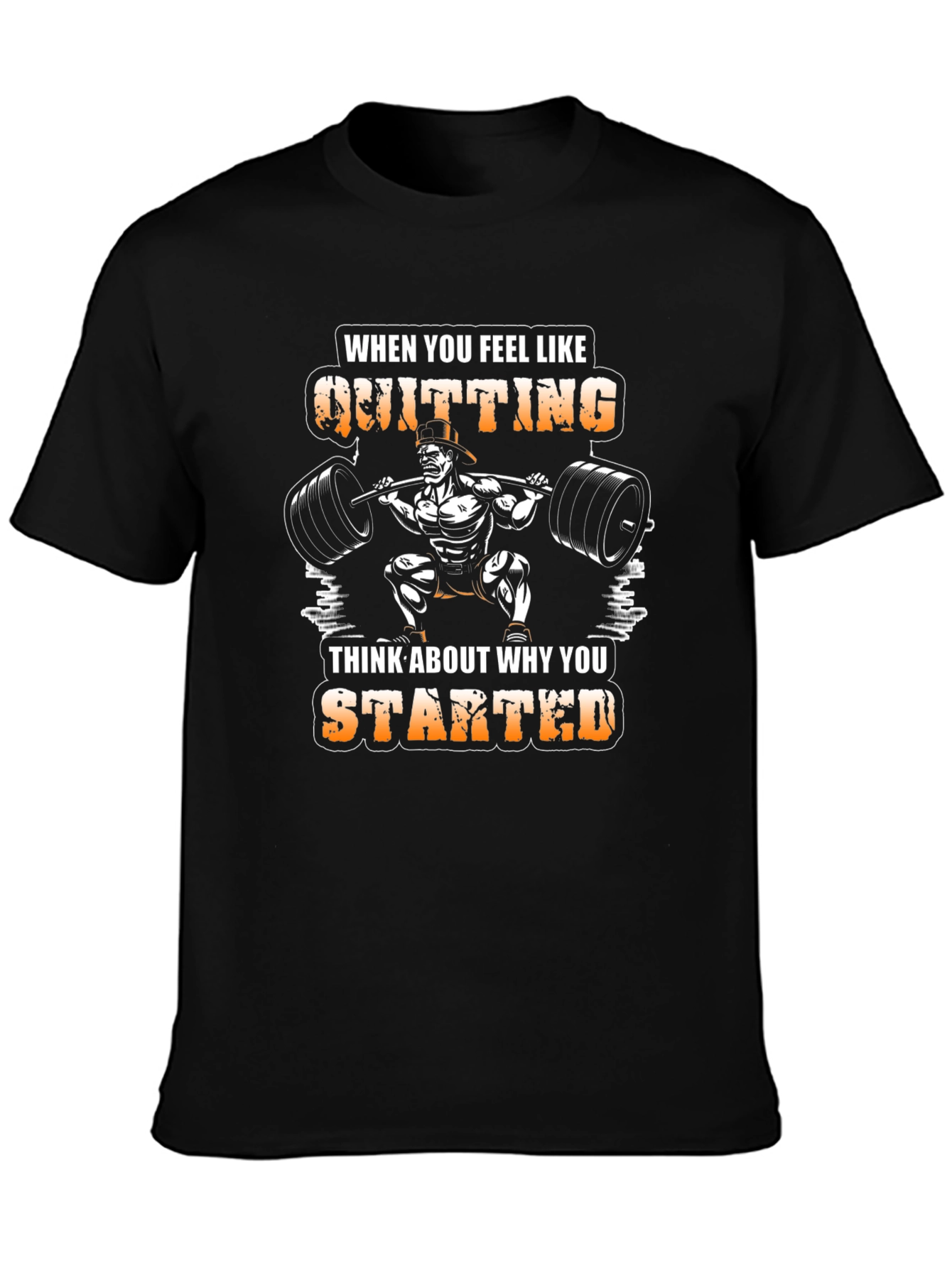 Motivational Gym T-Shirt - Quitting vs Starting