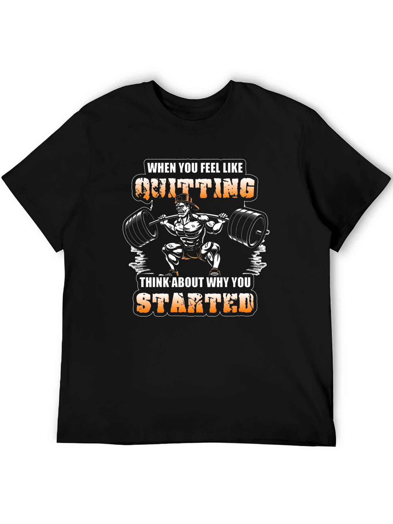 Motivational Gym T-Shirt - Quitting vs Starting