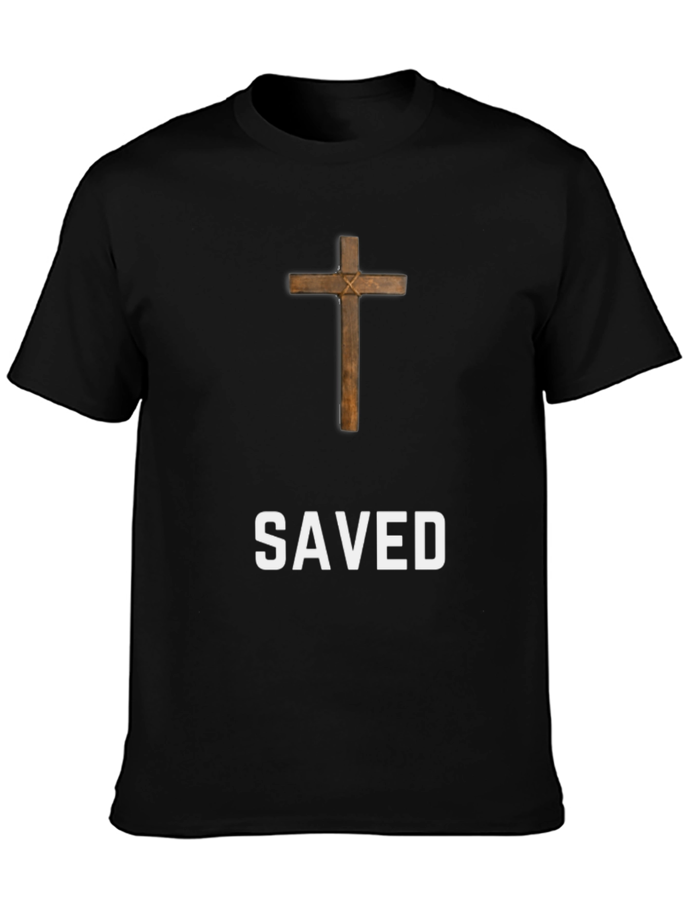 Saved Cross Graphic T-Shirt - Mens Black Tee