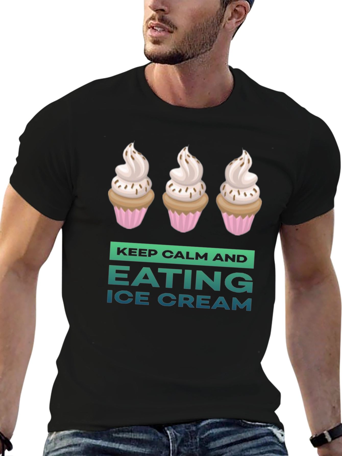 Keep Calm and Eat Ice Cream T-Shirt