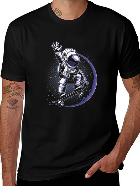 Astronaut Skateboarder Graphic Tee