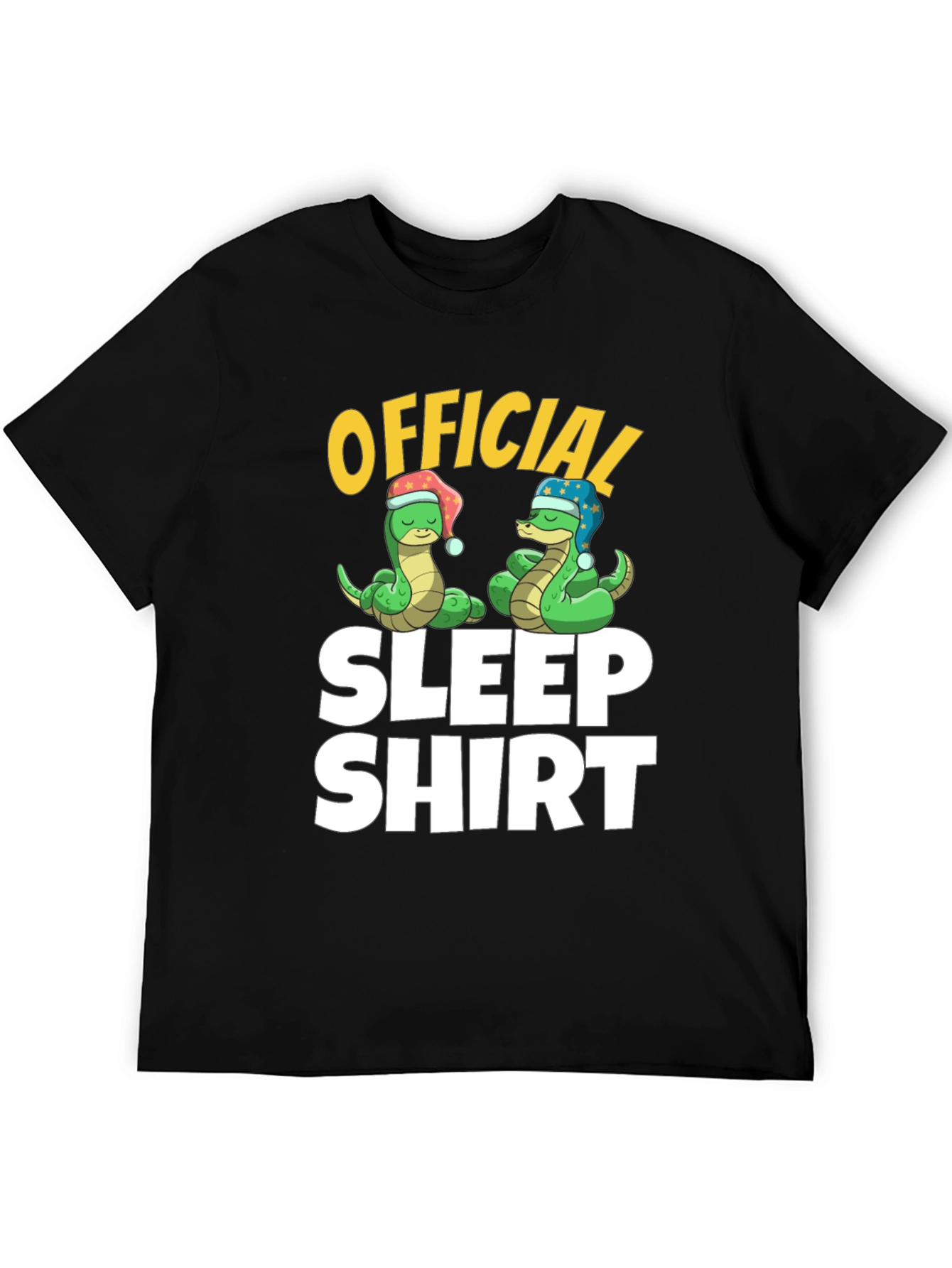Official Sleep Shirt Snake Cartoon Graphic Tee