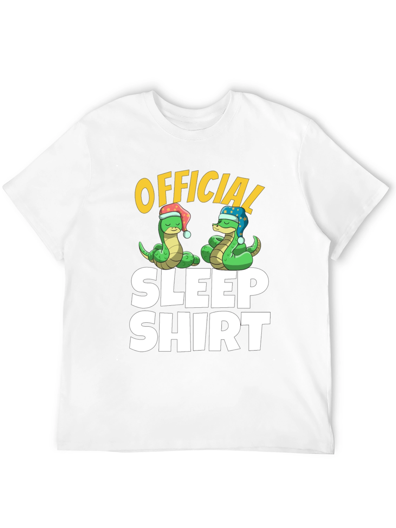 Official Sleep Shirt Snake Cartoon Graphic Tee