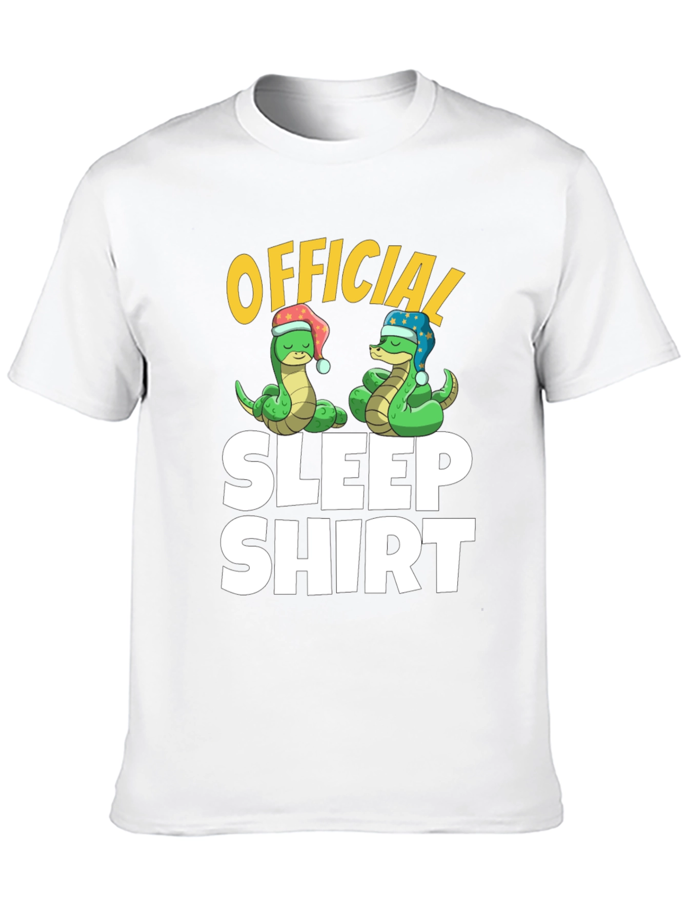 Official Sleep Shirt Snake Cartoon Graphic Tee