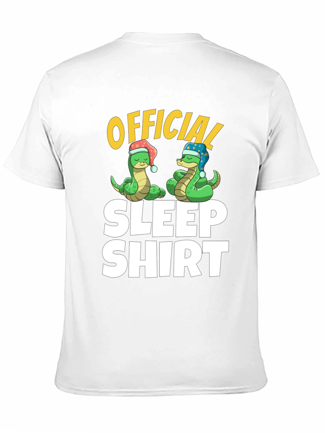 Official Sleep Shirt Snake Cartoon Graphic Tee