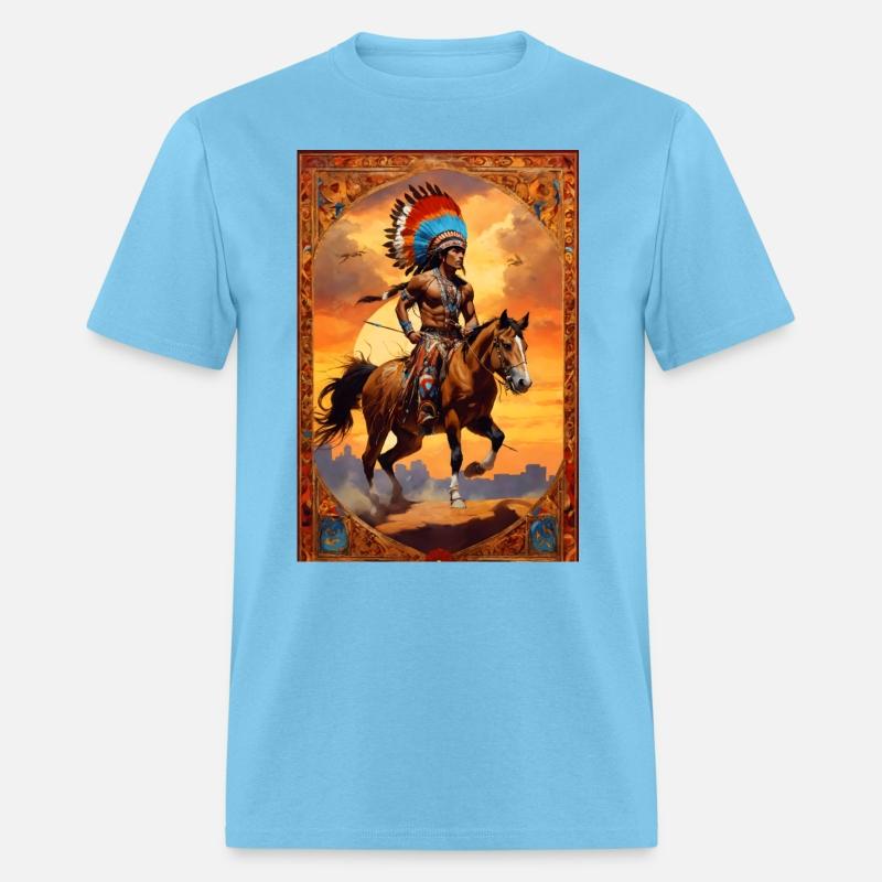 native american indian rebel in a raid