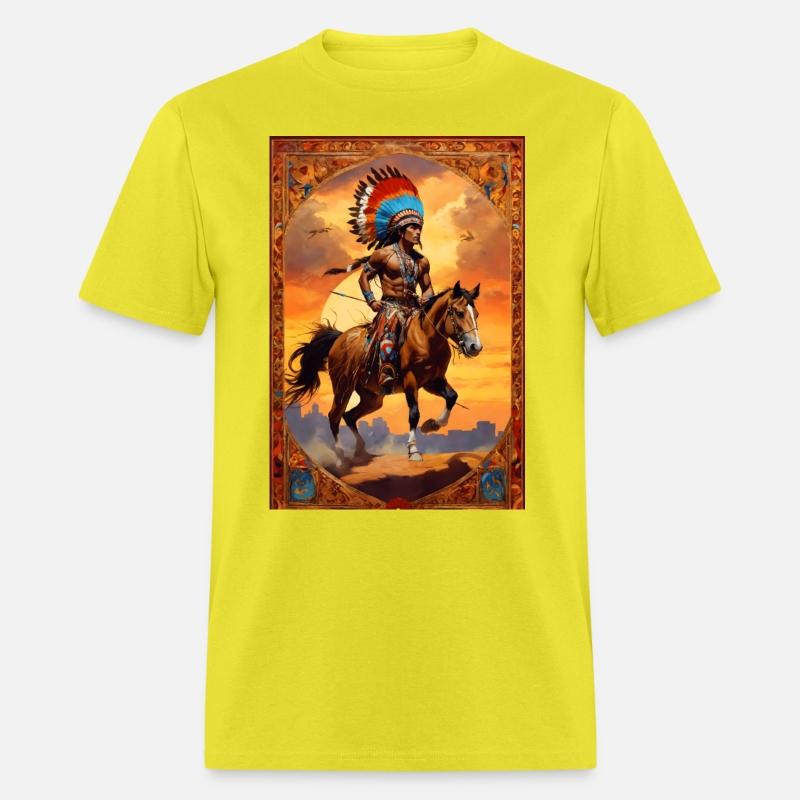 native american indian rebel in a raid