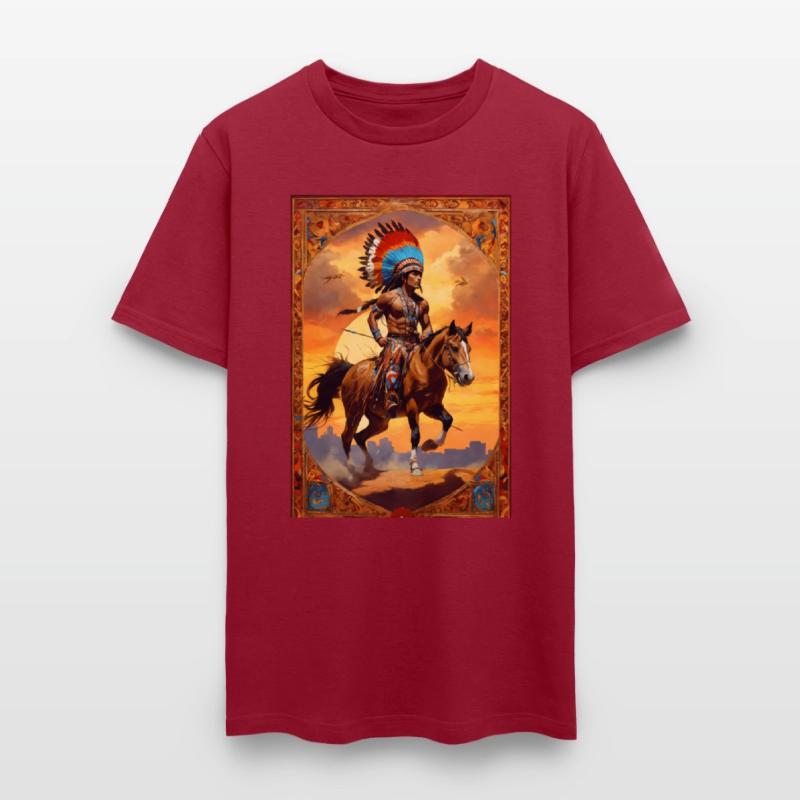 native american indian rebel in a raid