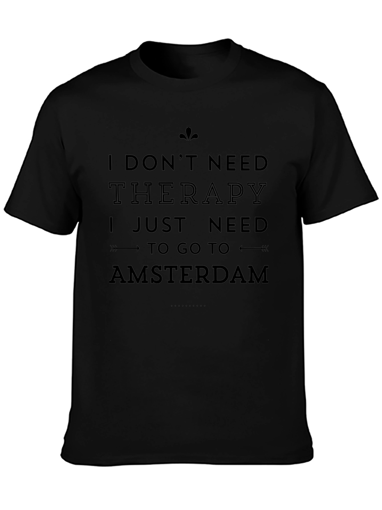 Amsterdam Therapy Mens Black T-Shirt