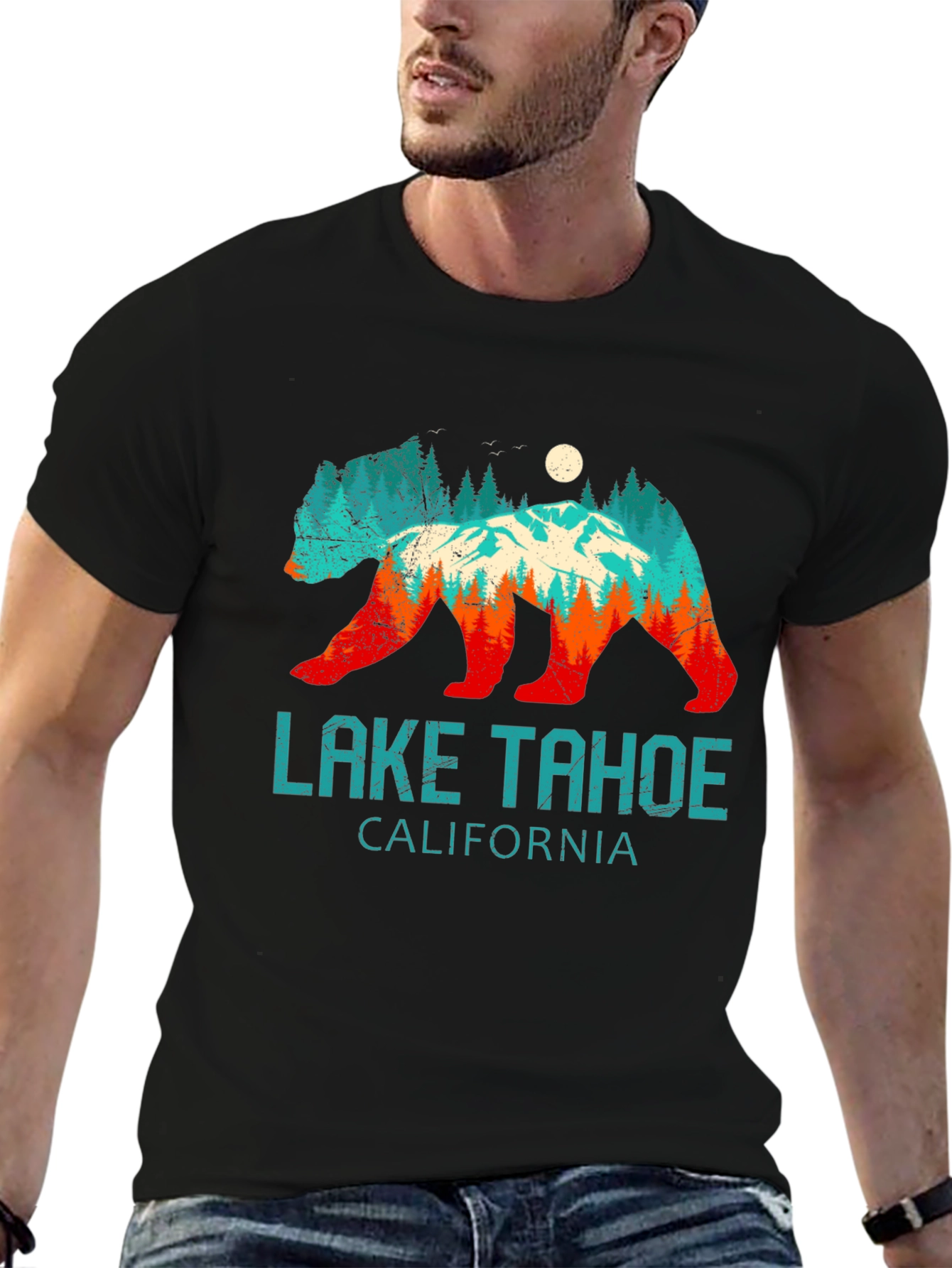 Lake Tahoe California Bear Graphic Tee