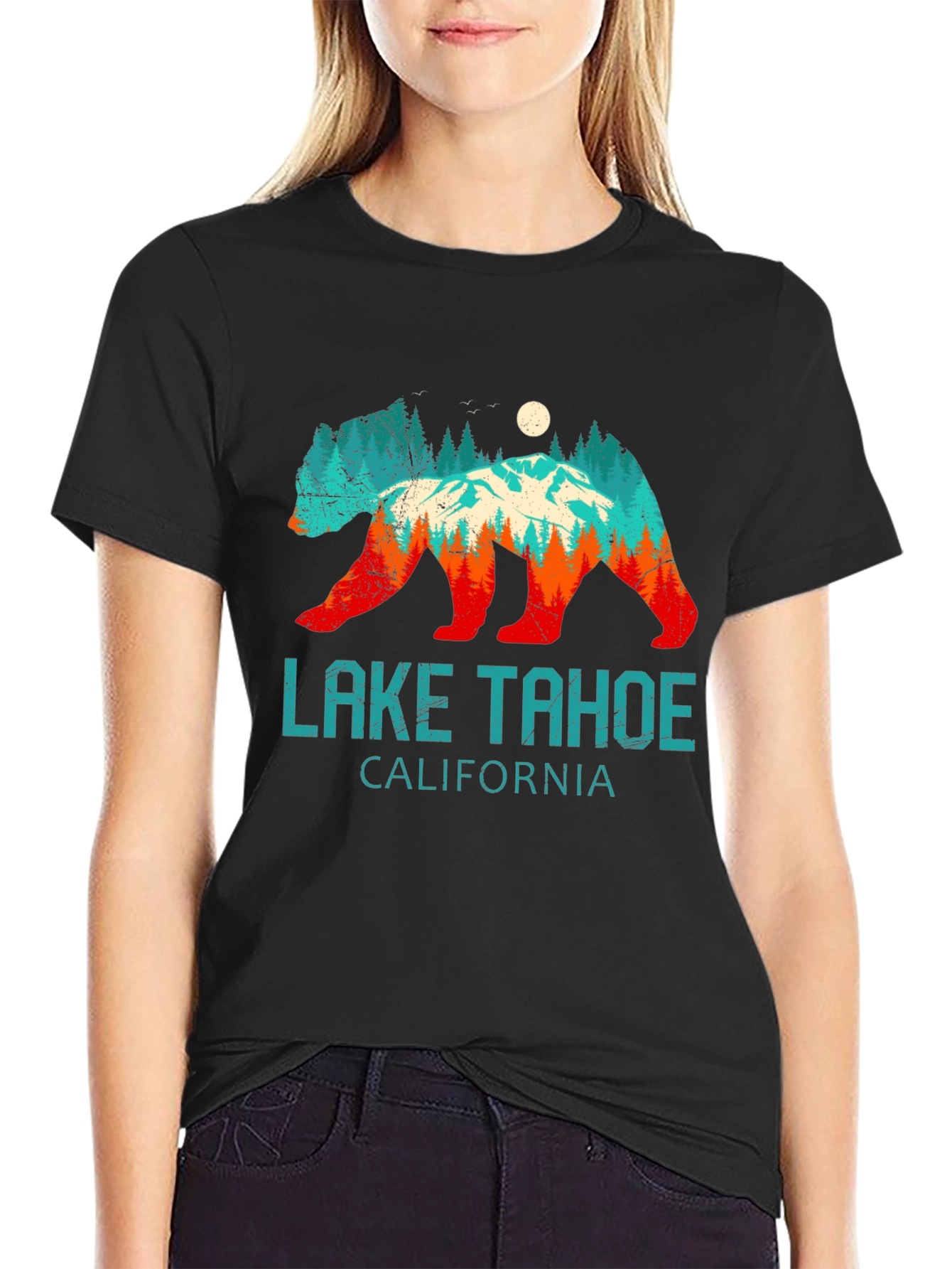 Lake Tahoe California Bear Graphic Tee