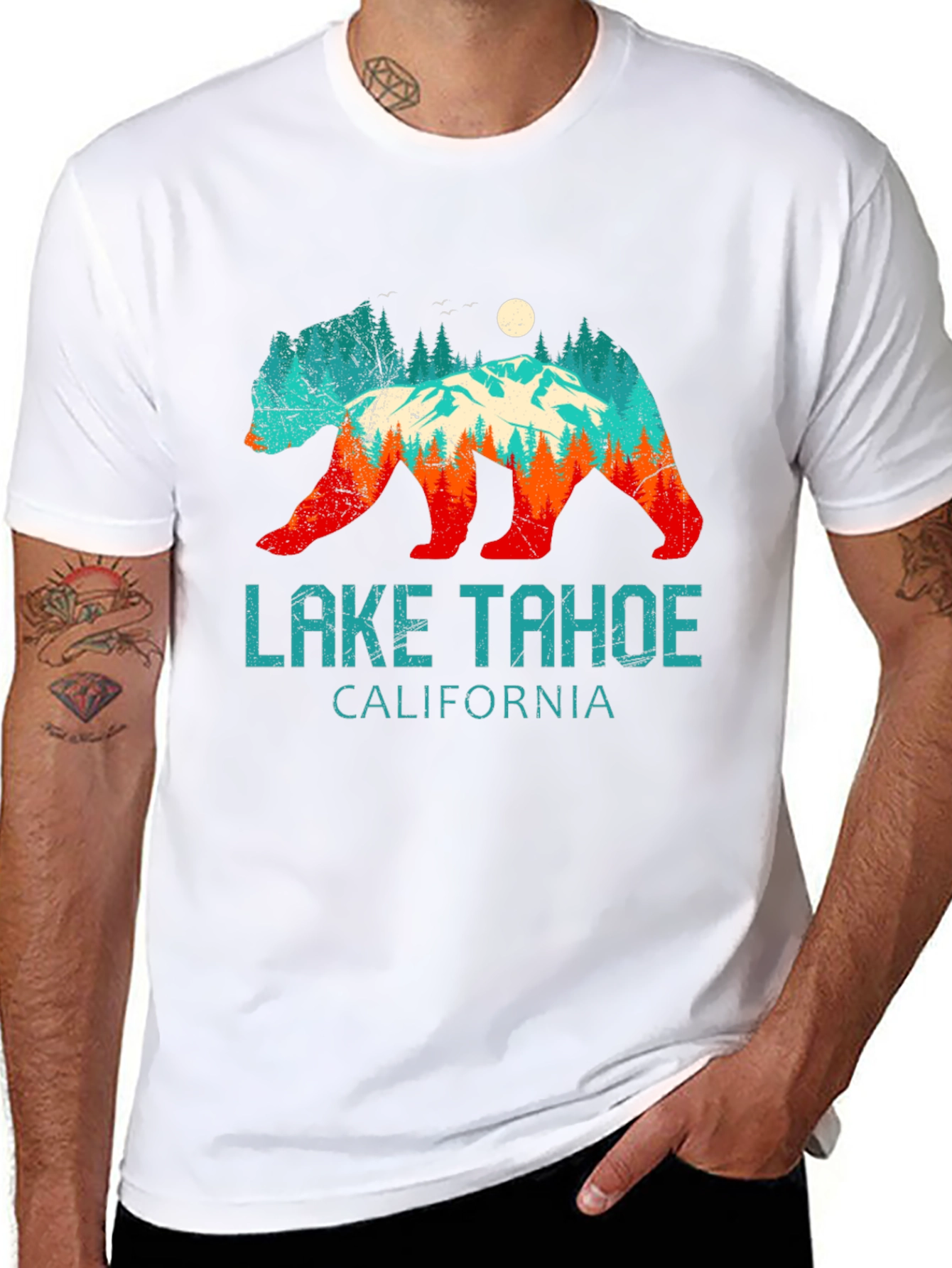 Lake Tahoe California Bear Graphic Tee