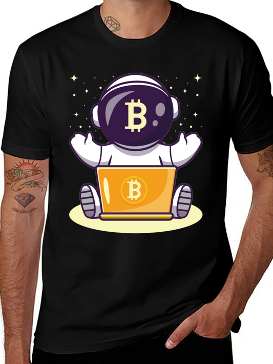 Bitcoin Astronaut T-Shirt - Crypto Space Design