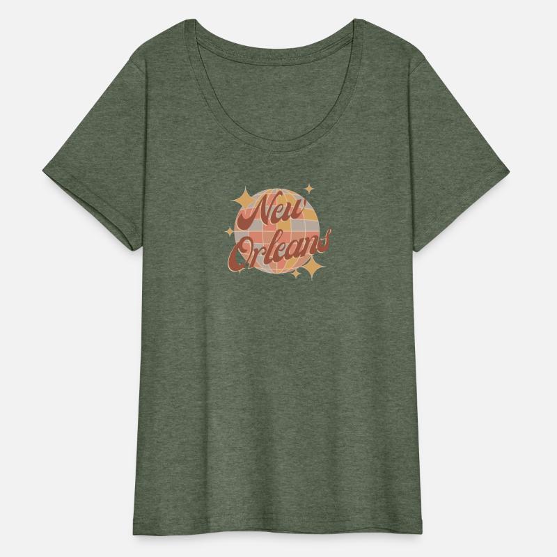 New Orleans Retro Design with a disco ball brown