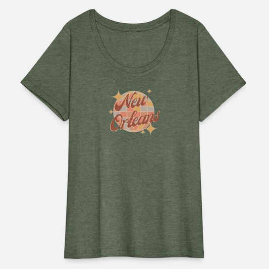 New Orleans Retro Design with a disco ball brown
