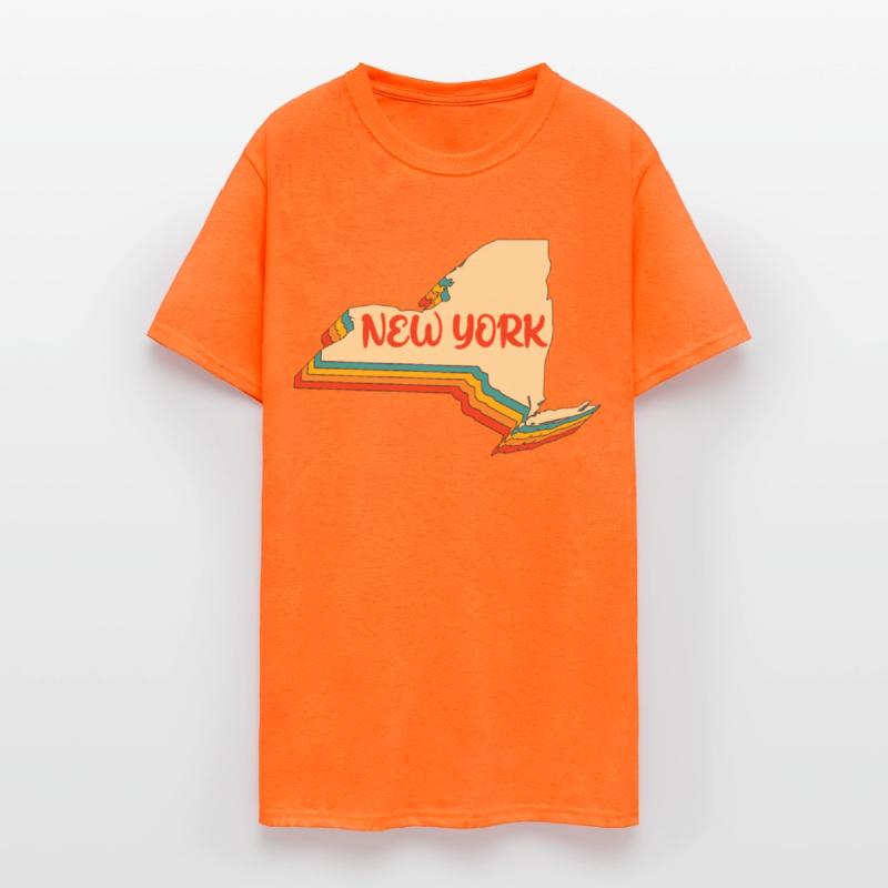 New York Nyc Map Buffalo Long Island Souvenir 70s